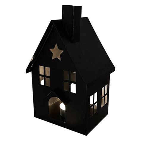 walmart metal house lantern|Vintage House Shaped Metal Lantern .